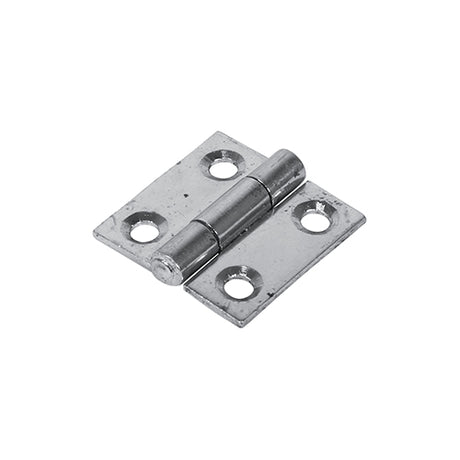 This is an image showing TIMCO Plain Butt Hinge - Fixed Pin (1838) - Zinc - 25 x 25 - 2 Pieces TIMpac available from T.H Wiggans Ironmongery in Kendal, quick delivery at discounted prices.