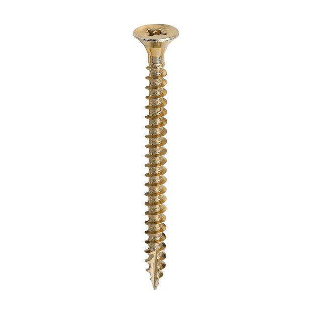 This is an image showing TIMCO Classic Multi-Purpose Screws - PZ - Double Countersunk - Yellow - 4.5 x 55 - 200 Pieces Box available from T.H Wiggans Ironmongery in Kendal, quick delivery at discounted prices.