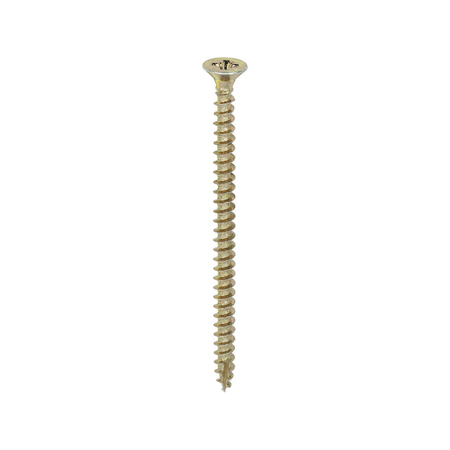 This is an image showing TIMCO Classic Multi-Purpose Screws - PZ - Double Countersunk - Yellow - 4.5 x 70 - 200 Pieces Box available from T.H Wiggans Ironmongery in Kendal, quick delivery at discounted prices.