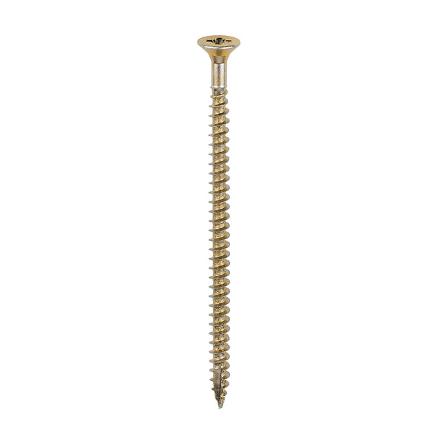 This is an image showing TIMCO Classic Multi-Purpose Screws - PZ - Double Countersunk - Yellow - 4.5 x 80 - 200 Pieces Box available from T.H Wiggans Ironmongery in Kendal, quick delivery at discounted prices.