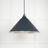 This is an image showing From The Anvil - Hammered Nickel Hockley Pendant in Soot available from T.H Wiggans Architectural Ironmongery in Kendal, quick delivery and discounted prices