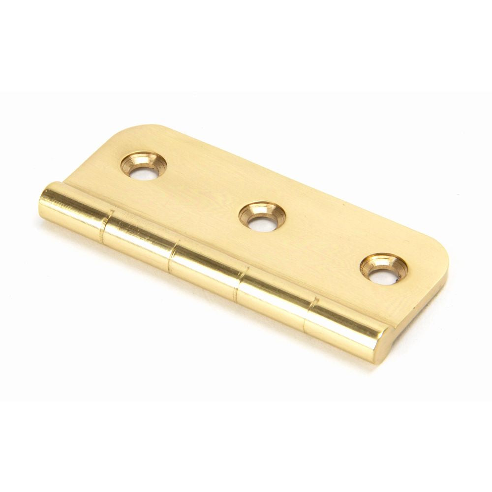 This is an image showing From The Anvil - Polished Brass 3" Dummy Butt Hinge (Single) available from T.H Wiggans Architectural Ironmongery, quick delivery and discounted prices