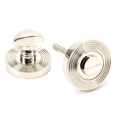 This is an image of From The Anvil - Polished Nickel Round Thumbturn Set (Beehive) available to order from T.H Wiggans Architectural Ironmongery in Kendal, quick delivery and discounted prices.