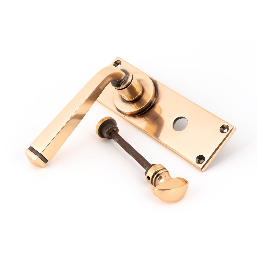 This is an image showing From The Anvil - Polished Bronze Avon Lever Bathroom Set available from trade door handles, quick delivery and discounted prices