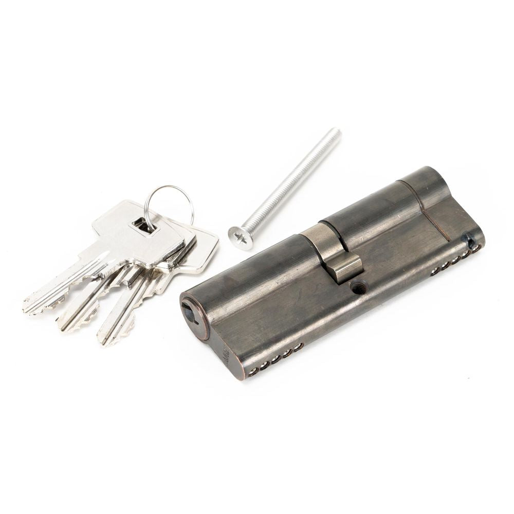 This is an image showing From The Anvil - Aged Bronze 45/45 5pin Euro Cylinder available from T.H Wiggans Architectural Ironmongery in Kendal, quick delivery and discounted prices