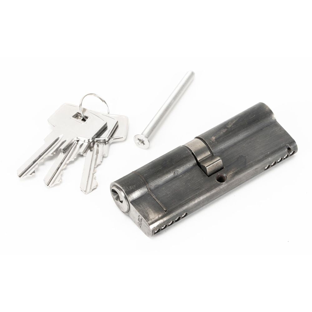 This is an image showing From The Anvil - Pewter 45/45 5pin Euro Cylinder available from T.H Wiggans Architectural Ironmongery in Kendal, quick delivery and discounted prices