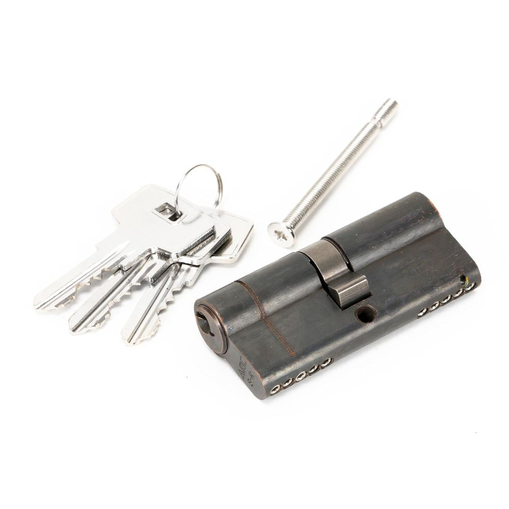 This is an image showing From The Anvil - Aged Bronze 35/35 5pin Euro Cylinder KA available from T.H Wiggans Architectural Ironmongery in Kendal, quick delivery and discounted prices