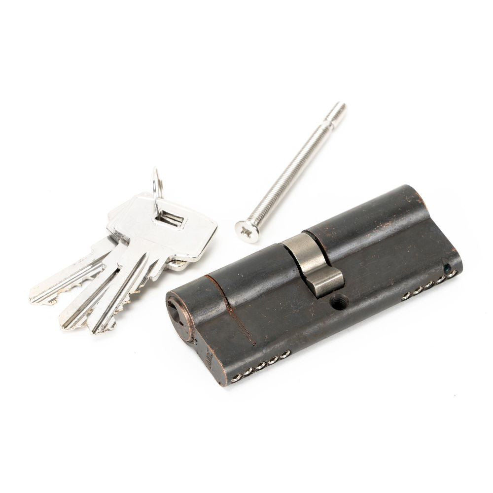 This is an image showing From The Anvil - Aged Bronze 40/40 5pin Euro Cylinder KA available from T.H Wiggans Architectural Ironmongery in Kendal, quick delivery and discounted prices