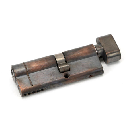 This is an image showing From The Anvil - Aged Bronze 35T/45 5pin Euro Cylinder/Thumbturn available from T.H Wiggans Architectural Ironmongery in Kendal, quick delivery and discounted prices