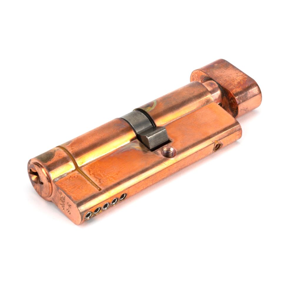 This is an image showing From The Anvil - Polished Bronze 35T/45 5pin Euro Cylinder/Thumbturn available from T.H Wiggans Architectural Ironmongery in Kendal, quick delivery and discounted prices