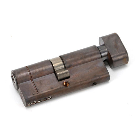 This is an image showing From The Anvil - Aged Bronze 35/35 5pin Euro Cylinder/Thumbturn KA available from T.H Wiggans Architectural Ironmongery in Kendal, quick delivery and discounted prices