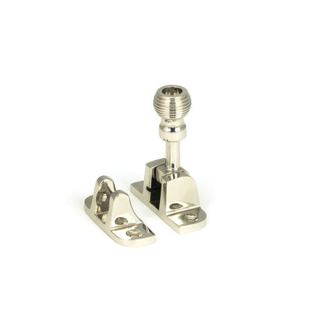 This is an image showing From The Anvil - Polished Nickel Beehive Brighton Fastener (Radiused) available from T.H Wiggans Architectural Ironmongery in Kendal, quick delivery and discounted prices