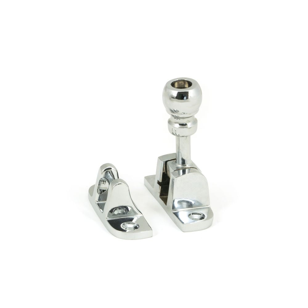This is an image showing From The Anvil - Polished Chrome Mushroom Brighton Fastener (Radiused) available from T.H Wiggans Architectural Ironmongery in Kendal, quick delivery and discounted prices