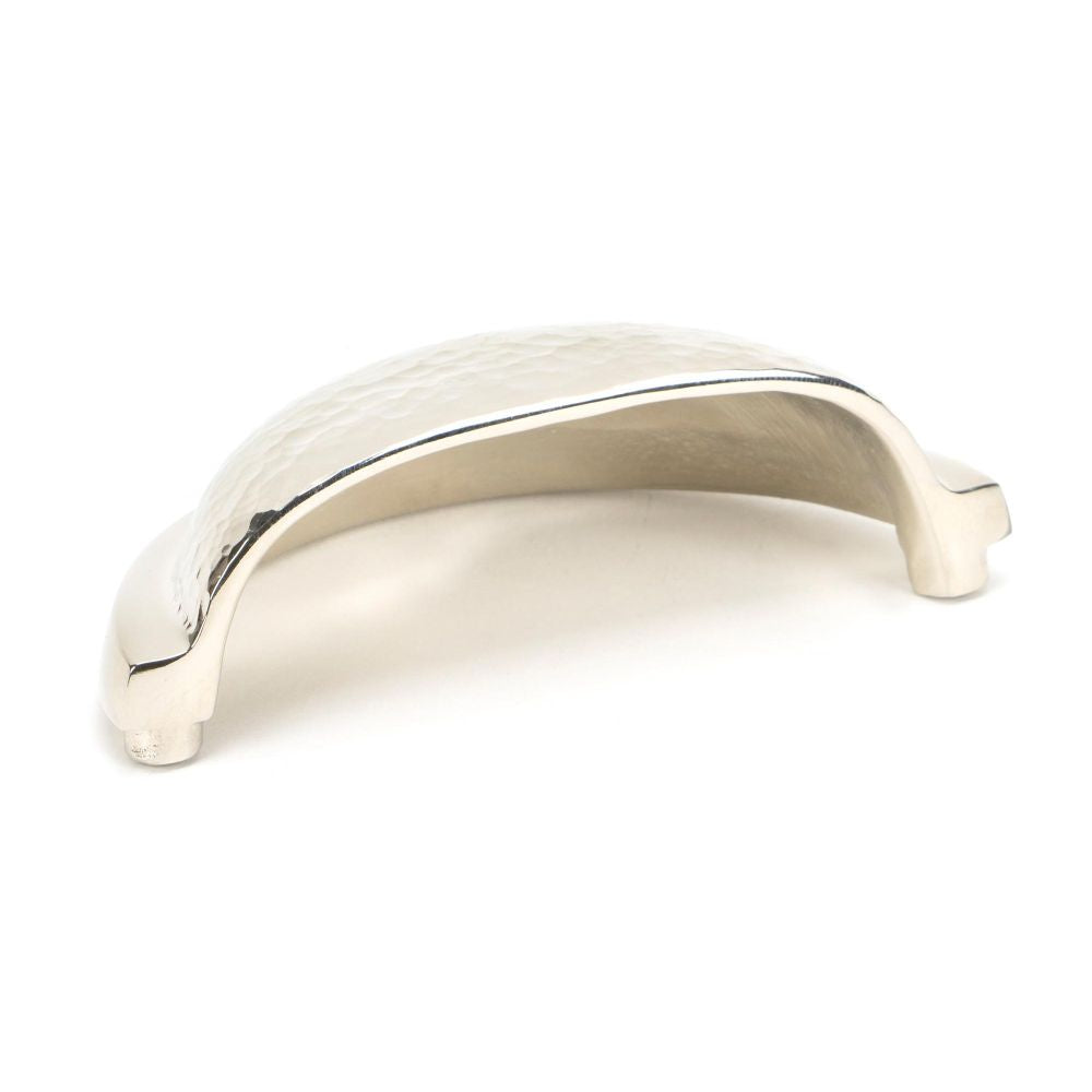 This is an image showing From The Anvil - Polished Nickel Hammered Regency Concealed Drawer Pull available from trade door handles, quick delivery and discounted prices