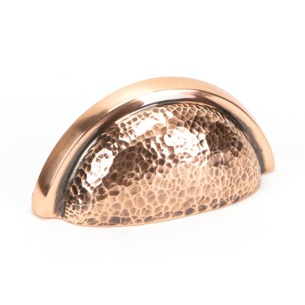 This is an image showing From The Anvil - Polished Bronze Hammered Regency Concealed Drawer Pull available from T.H Wiggans Architectural Ironmongery in Kendal, quick delivery and discounted prices