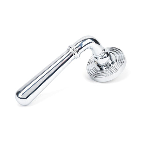This is an image of From The Anvil - Polished Chrome Newbury Lever on Rose Set (Beehive) available to order from T.H Wiggans Architectural Ironmongery in Kendal, quick delivery and discounted prices.