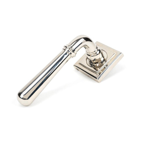 This is an image of From The Anvil - Polished Nickel Newbury Lever on Rose Set (Square) available to order from T.H Wiggans Architectural Ironmongery in Kendal, quick delivery and discounted prices.