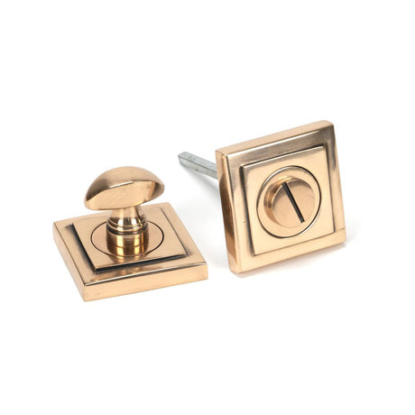 This is an image of From The Anvil - Polished Bronze Round Thumbturn Set (Square) available to order from T.H Wiggans Architectural Ironmongery in Kendal, quick delivery and discounted prices.