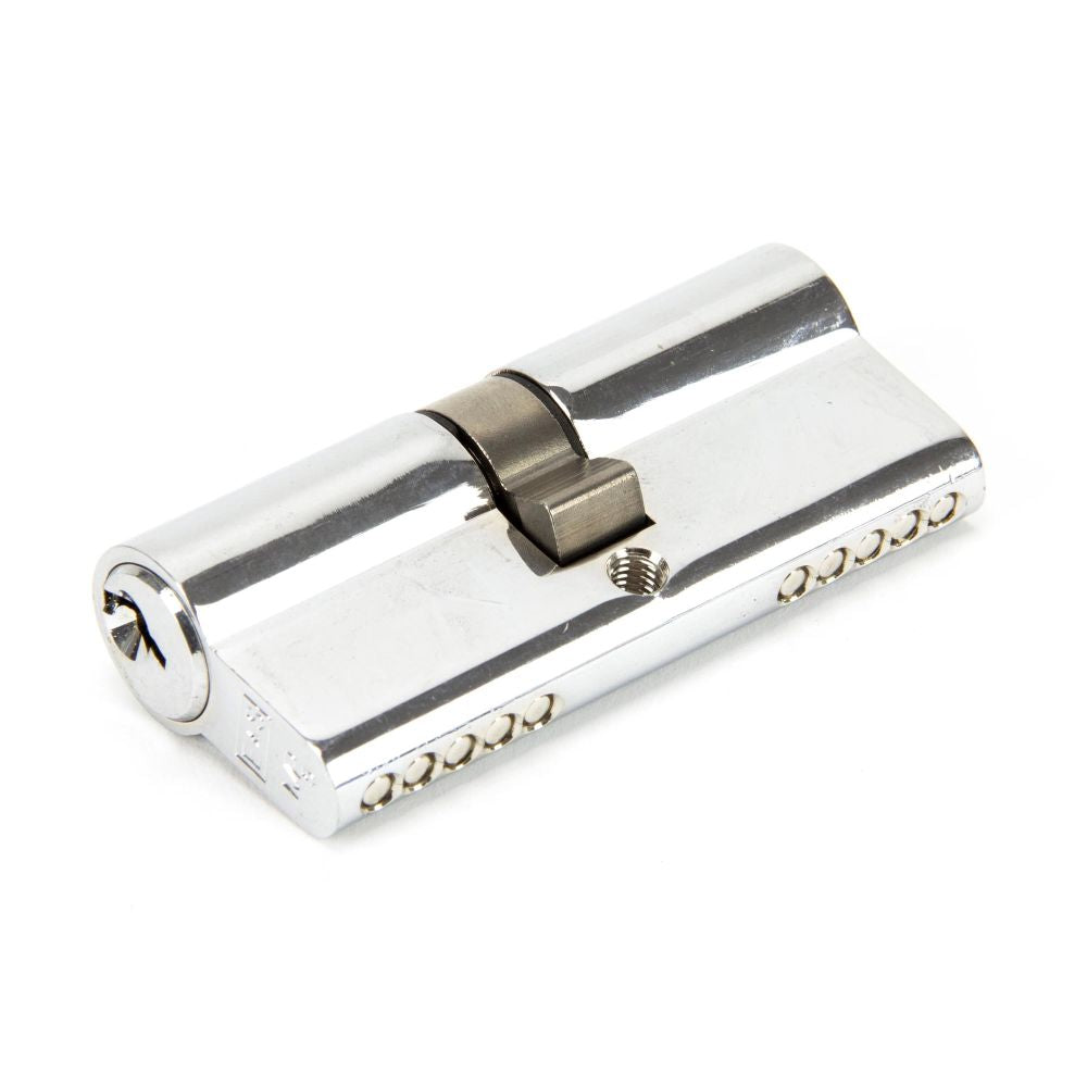 This is an image showing From The Anvil - Polished Chrome 35/35 5pin Euro Cylinder KA available from T.H Wiggans Architectural Ironmongery in Kendal, quick delivery and discounted prices