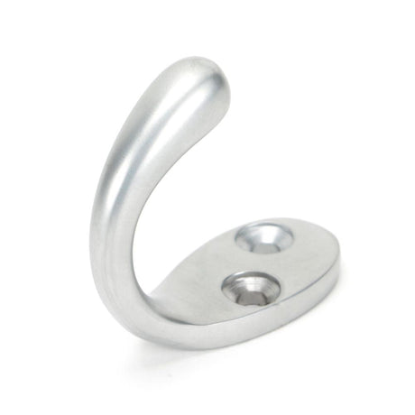 This is an image showing From The Anvil - Satin Chrome Celtic Single Robe Hook available from T.H Wiggans Architectural Ironmongery in Kendal, quick delivery and discounted prices