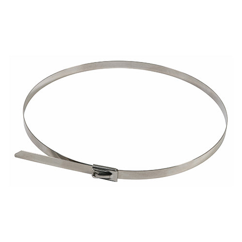 This is an image showing TIMCO Cable Ties - Stainless Steel - 4.6 x 350 - 100 Pieces Bag available from T.H Wiggans Ironmongery in Kendal, quick delivery at discounted prices.