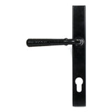 This is an image showing From The Anvil - Black Hammered Newbury Slimline Espag. Lock Set available from trade door handles, quick delivery and discounted prices