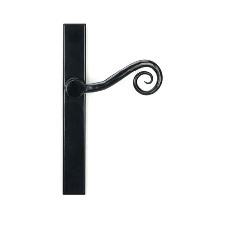 This is an image of From The Anvil - Black Monkeytail Slimline Lever Espag. Latch Set - RH available to order from T.H Wiggans Architectural Ironmongery in Kendal, quick delivery and discounted prices.
