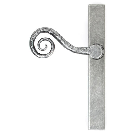 This is an image of From The Anvil - Pewter Monkeytail Slimline Lever Espag. Latch Set - LH available to order from T.H Wiggans Architectural Ironmongery in Kendal, quick delivery and discounted prices.