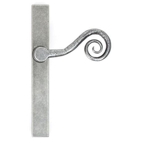 This is an image of From The Anvil - Pewter Monkeytail Slimline Lever Espag. Latch - RH available to order from T.H Wiggans Architectural Ironmongery in Kendal, quick delivery and discounted prices.