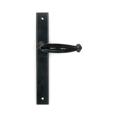 This is an image of From The Anvil - Black Cottage Slimline Lever Espag. Latch Set available to order from T.H Wiggans Architectural Ironmongery in Kendal, quick delivery and discounted prices.