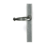 This is an image showing From The Anvil - Pewter Cottage Slimline Lever Espag. Latch Set available from trade door handles, quick delivery and discounted prices