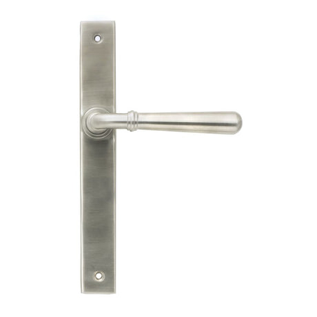 This is an image of From The Anvil - Satin Marine SS (316) Newbury Slimline Lever Espag. Latch Set available to order from T.H Wiggans Architectural Ironmongery in Kendal, quick delivery and discounted prices.