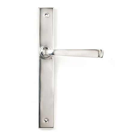 This is an image of From The Anvil - Polished Marine SS (316) Avon Slimline Lever Espag. Latch Set available to order from T.H Wiggans Architectural Ironmongery in Kendal, quick delivery and discounted prices.