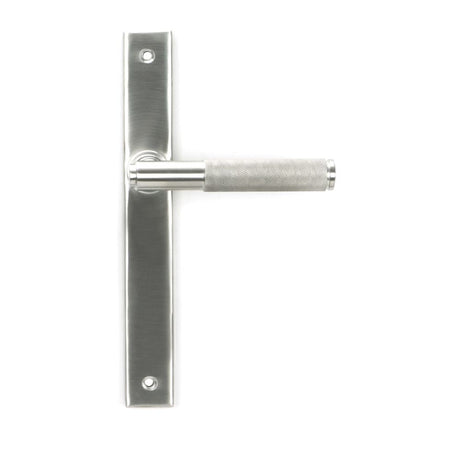 This is an image of From The Anvil - Satin Marine SS (316) Brompton Slimline Lever Espag. Latch Set available to order from T.H Wiggans Architectural Ironmongery in Kendal, quick delivery and discounted prices.