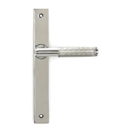 This is an image of From The Anvil - Polished Marine SS (316) Brompton Slimline Lever Espag. Latch Set available to order from T.H Wiggans Architectural Ironmongery in Kendal, quick delivery and discounted prices.