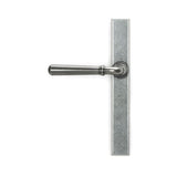This is an image showing From The Anvil - Pewter Newbury Slimline Lever Espag. Latch Set available from trade door handles, quick delivery and discounted prices