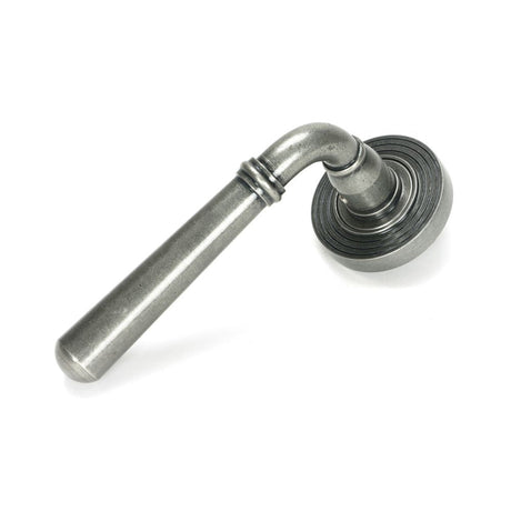 This is an image of From The Anvil - Pewter Newbury Lever on Rose Set (Beehive) available to order from T.H Wiggans Architectural Ironmongery in Kendal, quick delivery and discounted prices.