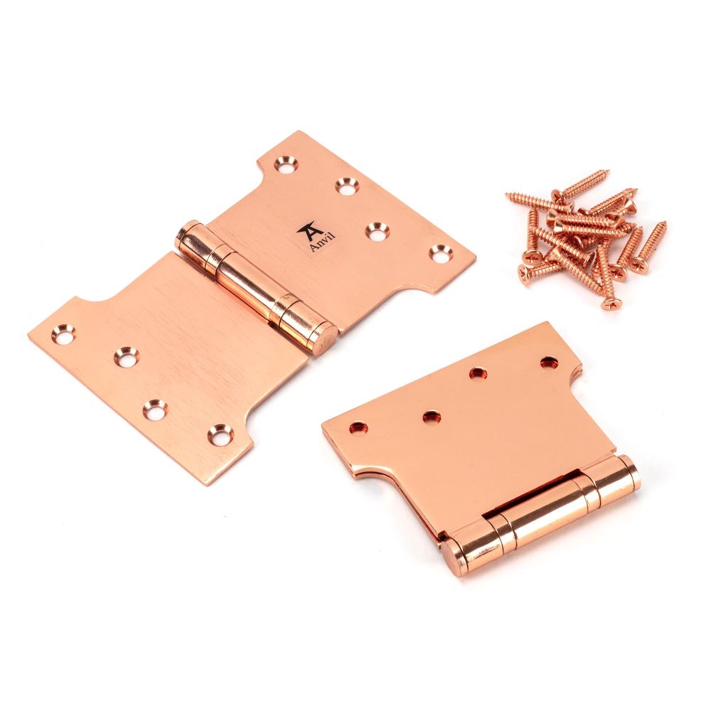 This is an image showing From The Anvil - Polished Bronze 4" x 4" x 6" Parliament Hinge (pair) ss available from T.H Wiggans Architectural Ironmongery, quick delivery and discounted prices