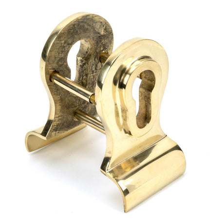 This is an image of From The Anvil - Polished Brass 50mm Euro Door Pull (Back to Back fixings) available to order from T.H Wiggans Architectural Ironmongery in Kendal, quick delivery and discounted prices.