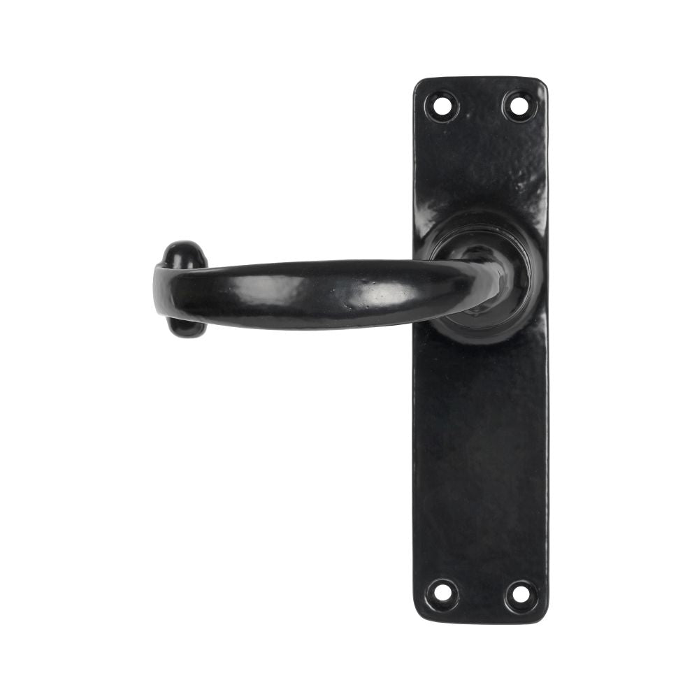 This is an image showing From The Anvil - Black MF Lever Latch Set available from trade door handles, quick delivery and discounted prices