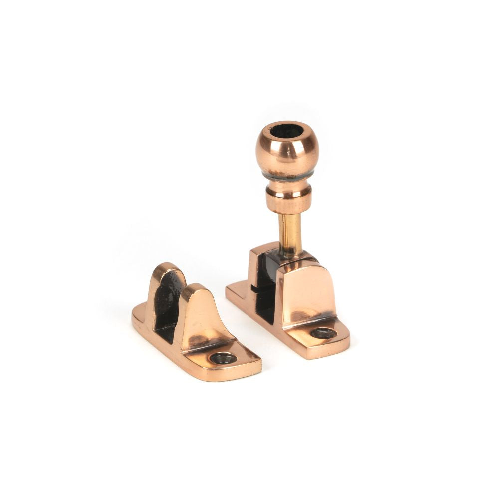 This is an image showing From The Anvil - Polished Bronze Mushroom Brighton Fastener (Radiused) available from T.H Wiggans Architectural Ironmongery in Kendal, quick delivery and discounted prices