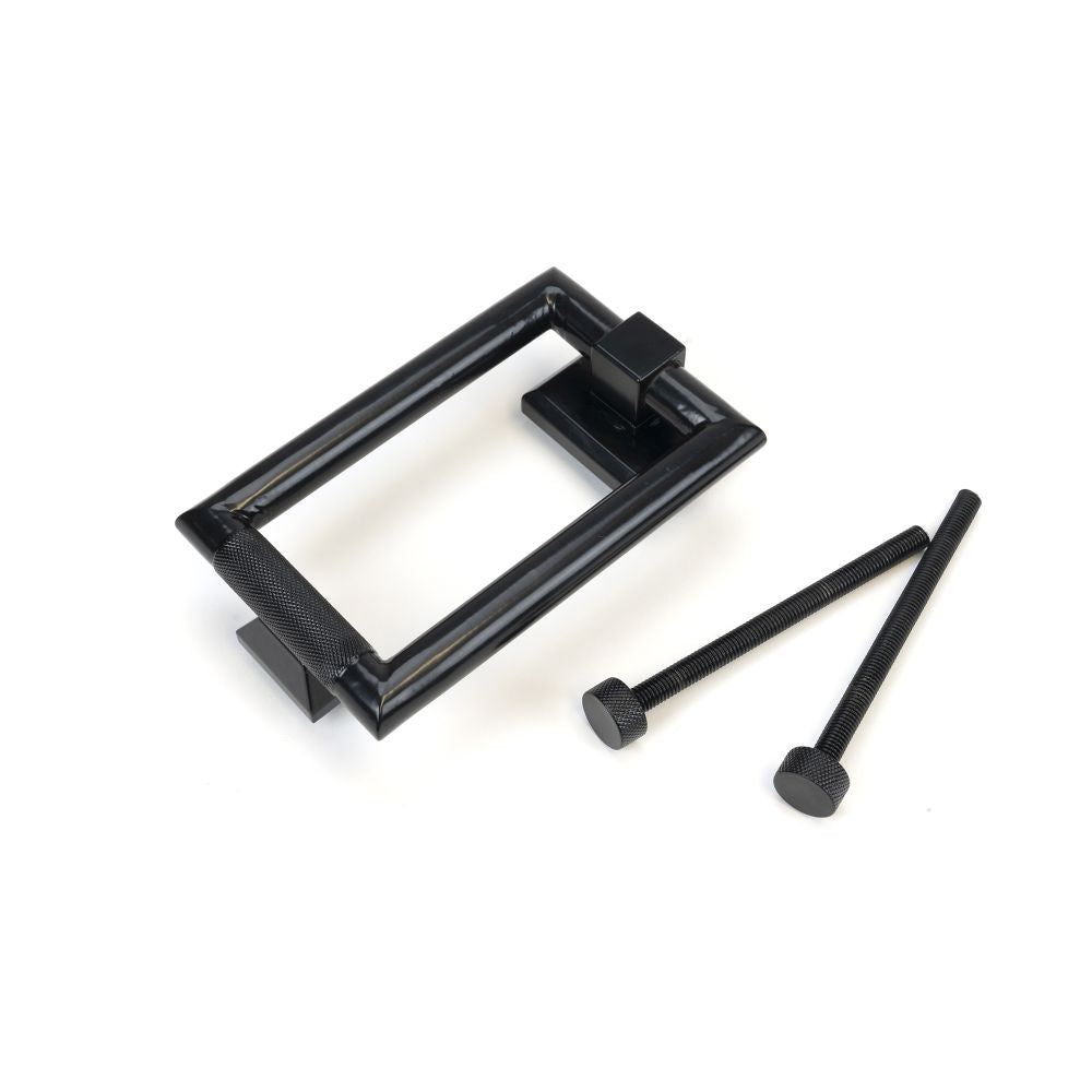 This is an image of From The Anvil - Black Brompton Door Knocker available to order from T.H Wiggans Architectural Ironmongery in Kendal, quick delivery and discounted prices.