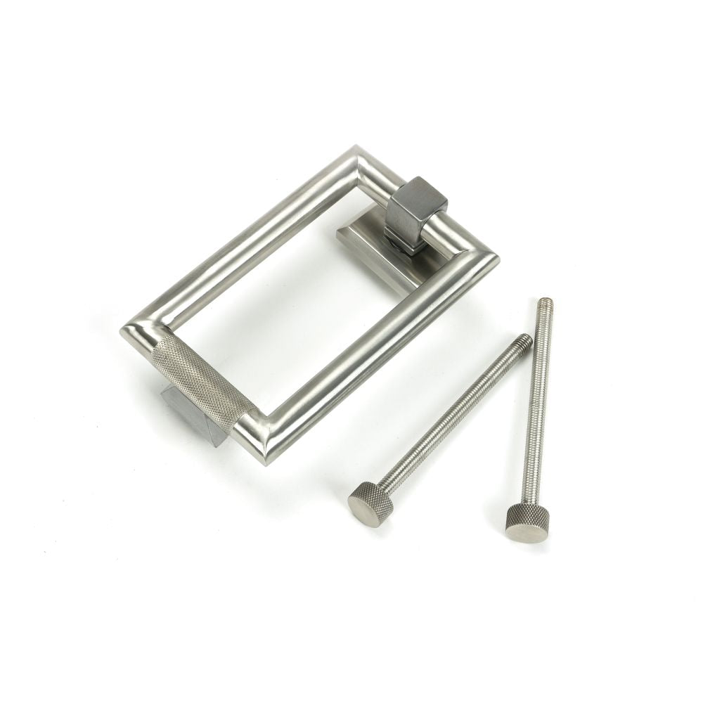 This is an image of From The Anvil - Satin Marine SS (316) Brompton Door Knocker available to order from T.H Wiggans Architectural Ironmongery in Kendal, quick delivery and discounted prices.