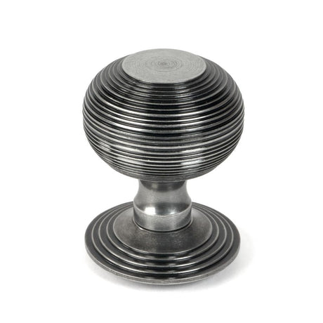 This is an image of From The Anvil - Pewter Beehive Centre Door Knob available to order from T.H Wiggans Architectural Ironmongery in Kendal, quick delivery and discounted prices.