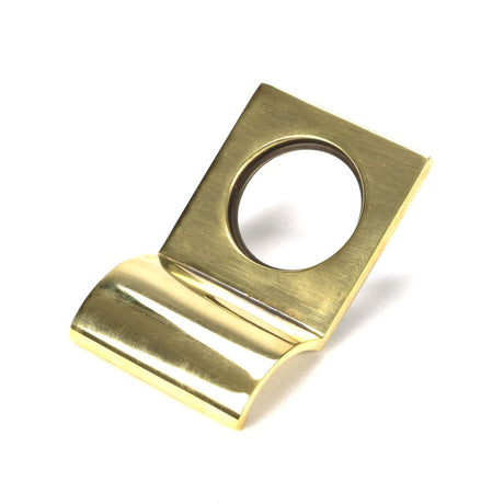 This is an image of From The Anvil - Aged Brass Rim Cylinder Pull available to order from T.H Wiggans Architectural Ironmongery in Kendal, quick delivery and discounted prices.