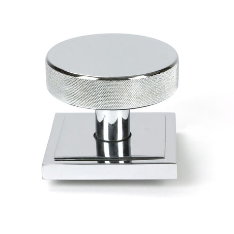 This is an image of From The Anvil - Polished Chrome Brompton Centre Door Knob (Square) available to order from T.H Wiggans Architectural Ironmongery in Kendal, quick delivery and discounted prices.