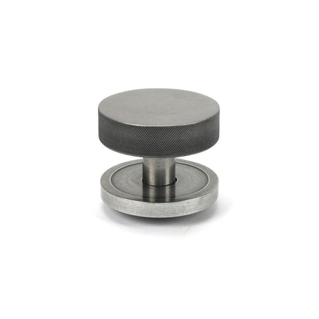This is an image of From The Anvil - Pewter Brompton Centre Door Knob (Plain) available to order from T.H Wiggans Architectural Ironmongery in Kendal, quick delivery and discounted prices.