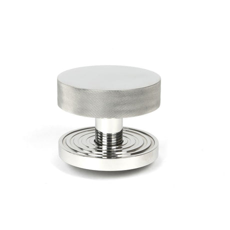 This is an image of From The Anvil - Polished Marine SS (316) Brompton Centre Door Knob (Beehive) available to order from T.H Wiggans Architectural Ironmongery in Kendal, quick delivery and discounted prices.