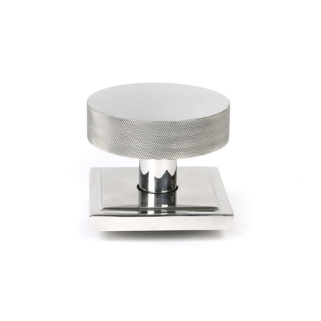 This is an image of From The Anvil - Polished Marine SS (316) Brompton Centre Door Knob (Square) available to order from T.H Wiggans Architectural Ironmongery in Kendal, quick delivery and discounted prices.