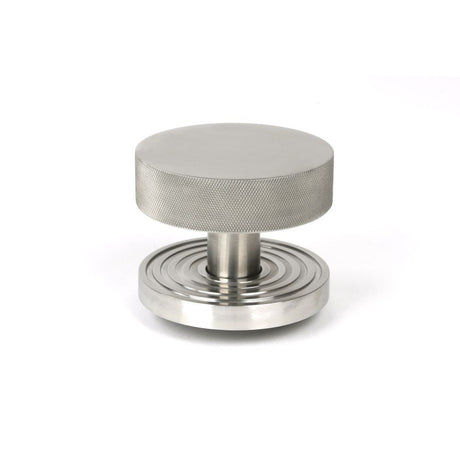 This is an image of From The Anvil - Satin Marine SS (316) Brompton Centre Door Knob (Beehive) available to order from T.H Wiggans Architectural Ironmongery in Kendal, quick delivery and discounted prices.